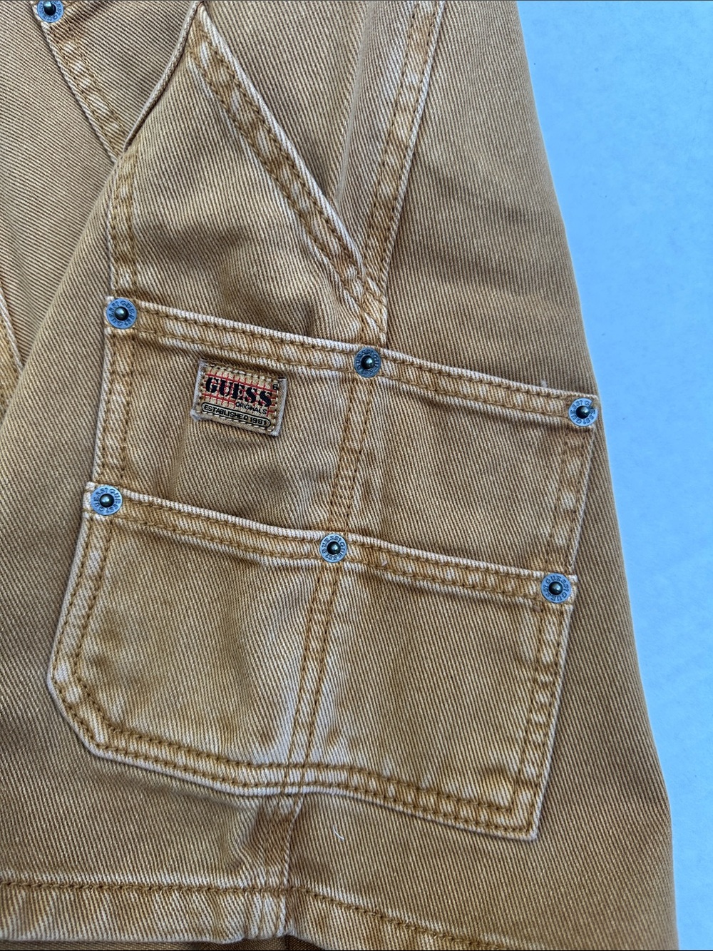 New GUESS Men's Tan Cargo Utility Shorts SZ 32 - Picture 4 of 7